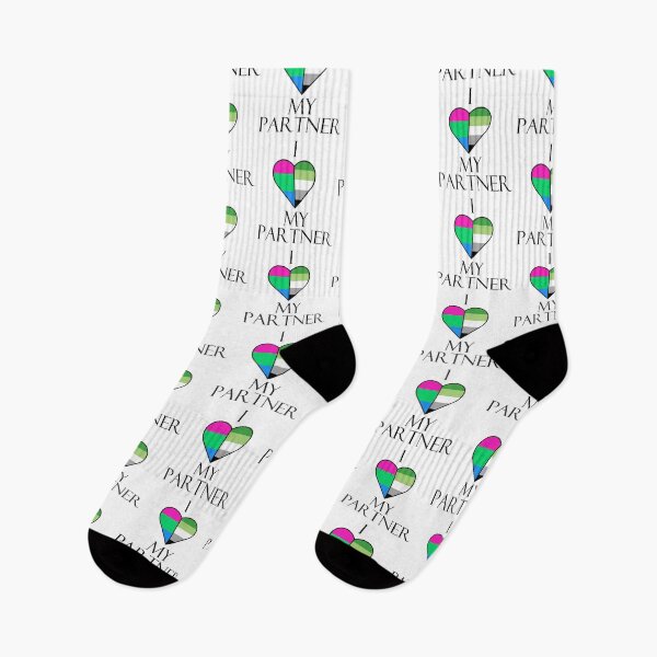 Item preview, I Love My Partner - Poly & Aro Pride Flags designed and sold by Sleeping-Satan.