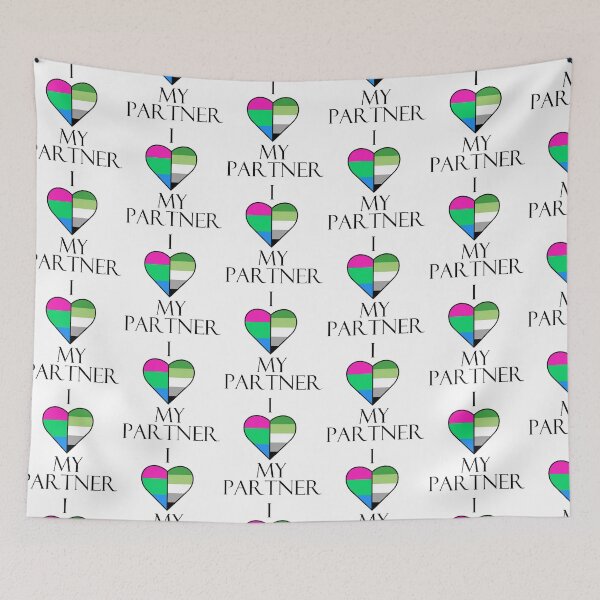 Item preview, I Love My Partner - Poly & Aro Pride Flags designed and sold by Sleeping-Satan.