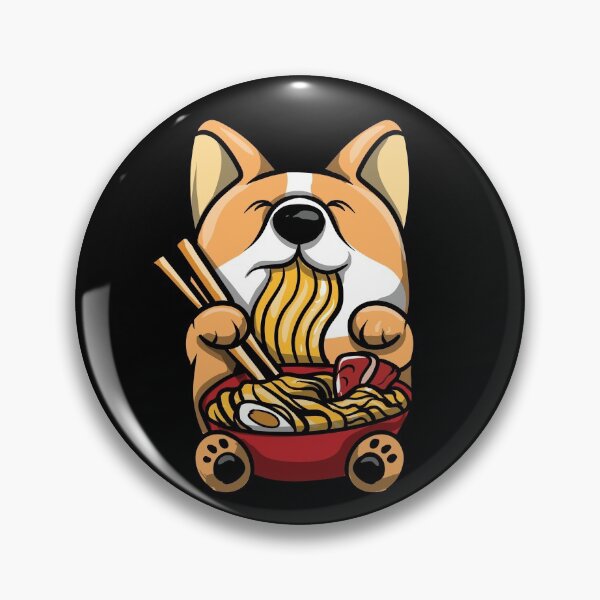 Item preview, Corgi Eating Ramen designed and sold by designeclipse.