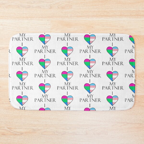Item preview, I Love My Partner - Poly & Trans Pride Flags designed and sold by Sleeping-Satan.