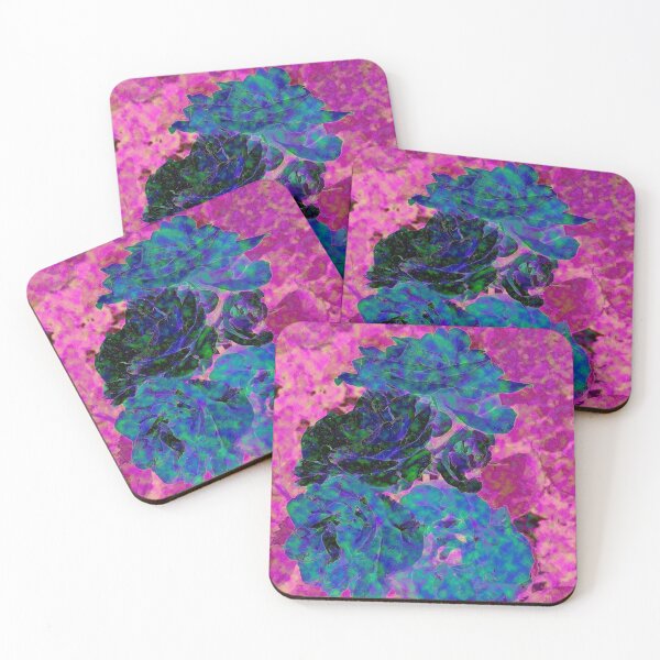 Item preview, Roses blue pink designed and sold by Moonyflower.