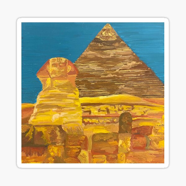 Artikel-Vorschau von Gouachemalerei der Großen Pyramide von Gizeh, designt und verkauft von ArtsyAesthetic1.