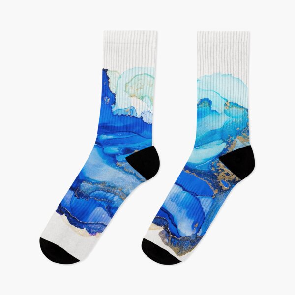 Item preview, The flow of blue abstract ink designed and sold by Ilze Lucero.