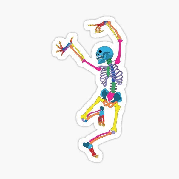 Dancing Skeleton Sticker