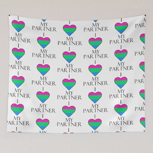 Item preview, I Love My Partner - Poly & Pride Flag designed and sold by Sleeping-Satan.