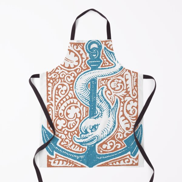 Item preview, Dolphin & Anchor Nautical Design (Red & Blue) designed and sold by Grandiloquent Word of the Day.