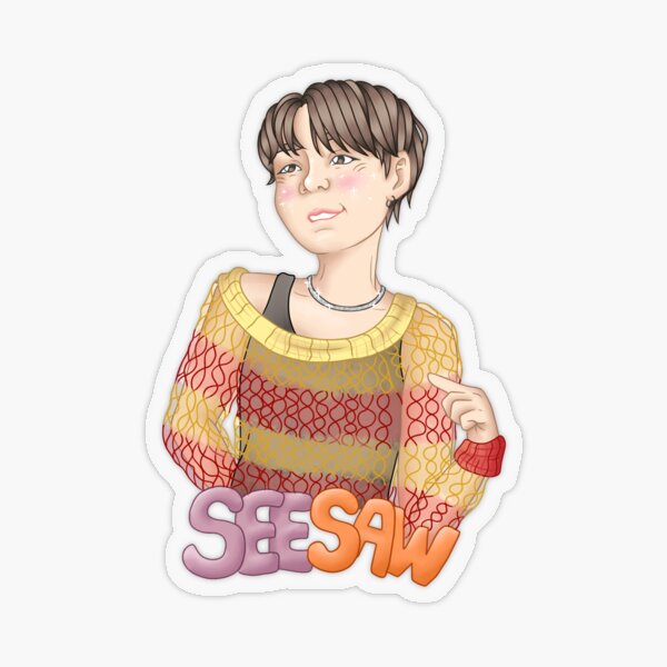 Seesaw - Suga Pegatina transparente