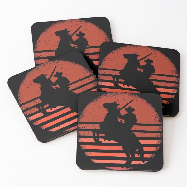 Artikelvorschau, Cowboy, der sein Pferd bei Sonnenuntergang reitet entworfen und verkauft von CoolSilhouettes.