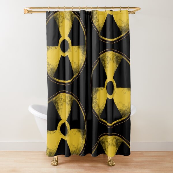 Nuclear Fallout Symbol Shower Curtain