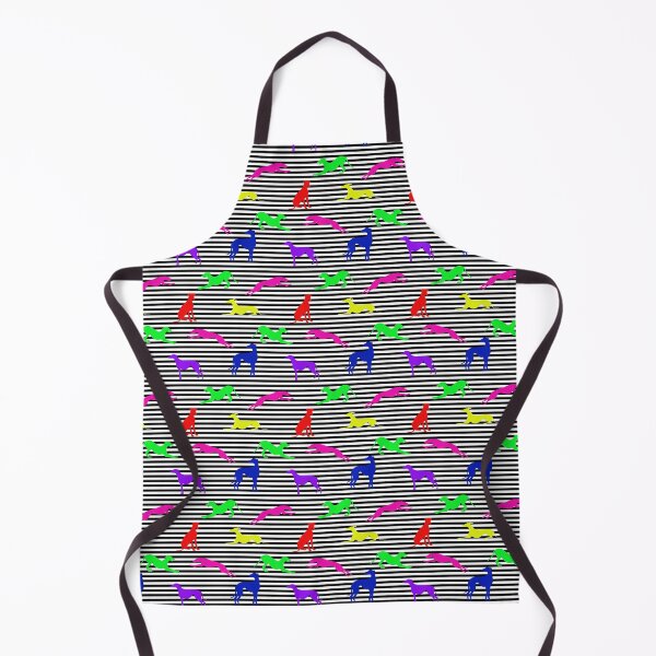 Item preview, Siluetas Greyt Greyhound - Colores brillantes en rayas blancas y negras designed and sold by GreytGraphicals.