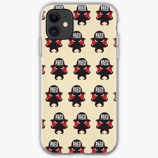 Obey Cthulhu - Cream iPhone, iPad & iPod Cases iPhone Soft Case