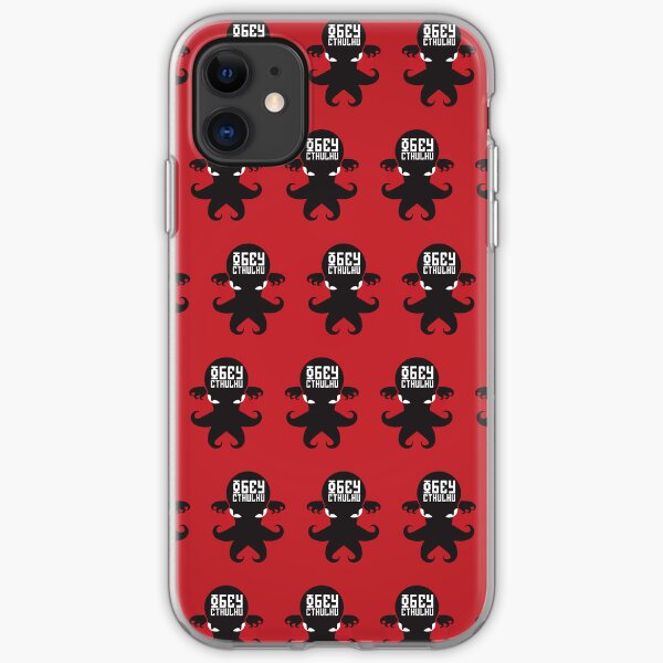 Obey Cthulhu - Red iPhone, iPad & iPod Cases iPhone Soft Case