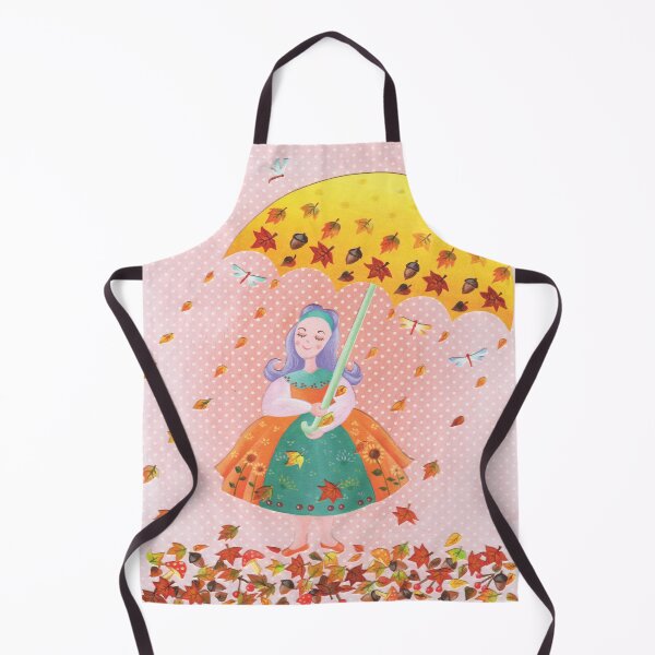 Item preview, Cute Fall Girl with Umbrella designed and sold by Kate Hyunsu Cho.