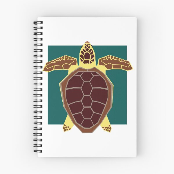 Item preview, Loggerhead Sea Turtle Geometric Art with Dark Green Square designed and sold by WildByNature.