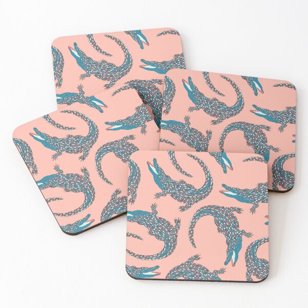 Item preview, Crocodiles (Pink and Teal Palette) designed and sold by illucalliart.