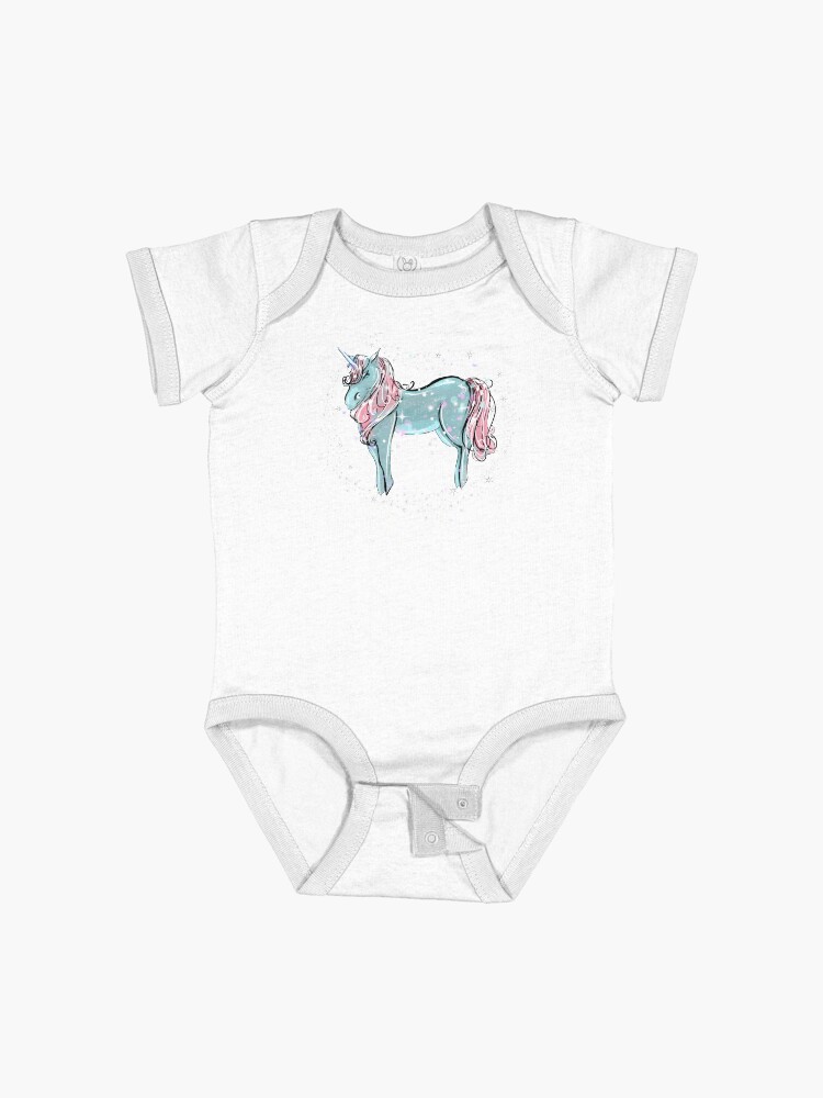 Thumbnail 1 of 2, Baby One-Piece, Shimmer The Unicorn™ designed and sold by TeelieTurner.