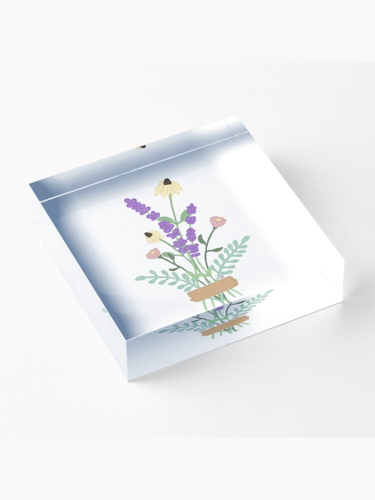 Alternate view of Wildflower Bouquet Acrylic Block