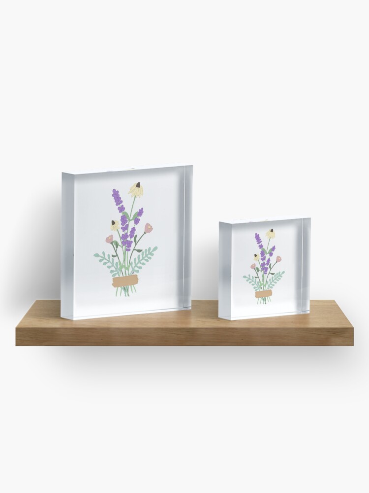 Alternate view of Wildflower Bouquet Acrylic Block