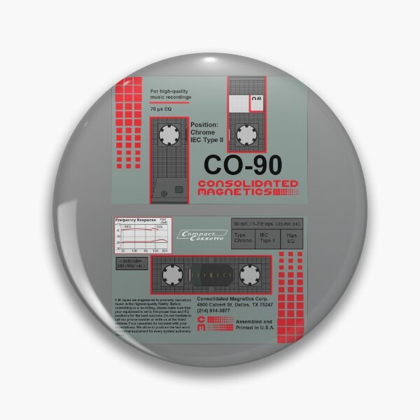 Item preview, Consolidated Magnetics CO-90 type 2 cassette (front and back) designed and sold by B-96-J.