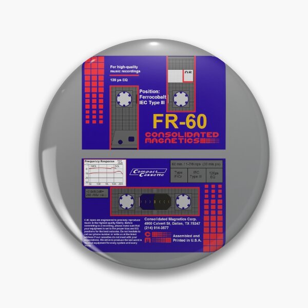 Item preview, Consolidated Magnetics FR-90 type 3 cassette (front and back) designed and sold by B-96-J.