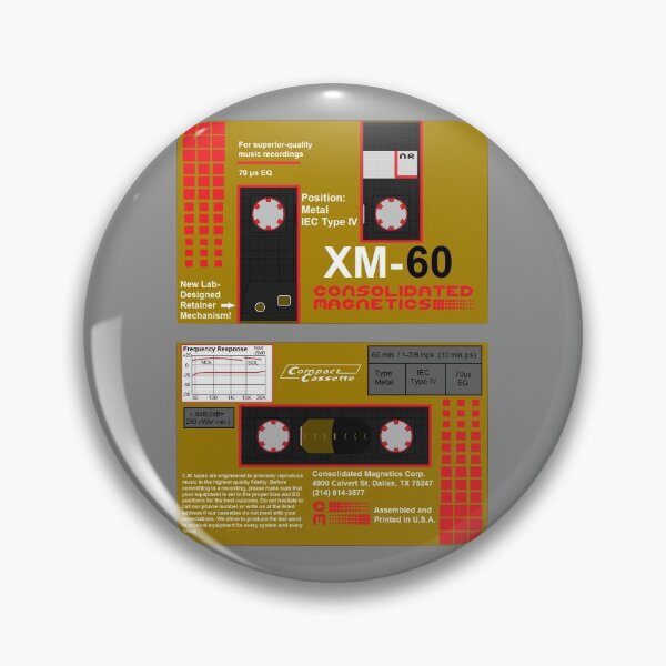 Item preview, Consolidated Magnetics XM-60 type 4 cassette (front and back) designed and sold by B-96-J.