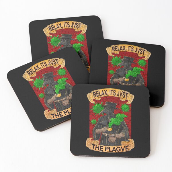 Plague Doctor Coasters (Set of 4)