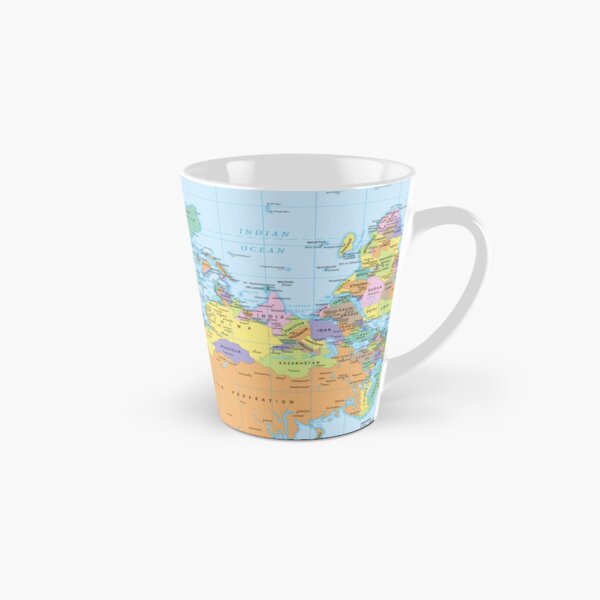 upside down world map Tall Mug