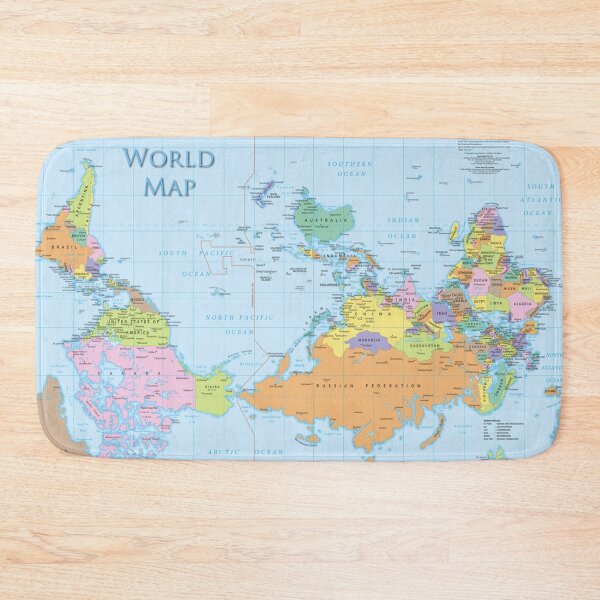 Item preview, upside down world map designed and sold by aislingodonnell.