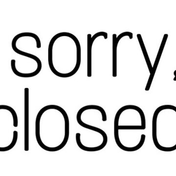 Artwork thumbnail, I’M SORRY, EARTH IS CLOSED TODAY STICKER by marvelbums