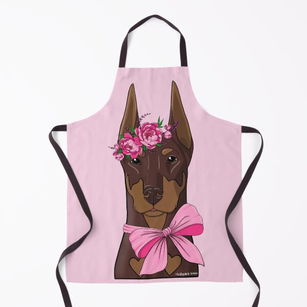 Item preview, Red Doberman flower girl designed and sold by Atelier Cupcake.