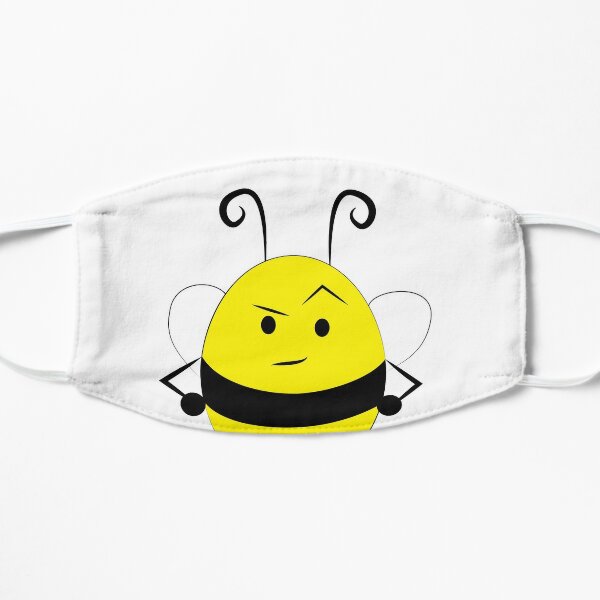 "Beee Kind" Bee - white wording Flat Mask