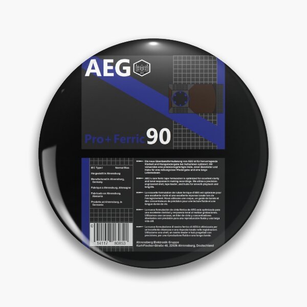 Item preview, Ahrensburg Elektronik Gruppe Pro+Ferric90 type 1 cassette (front and back) designed and sold by B-96-J.