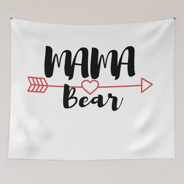 Item preview, MAMA Bear with Red Heart and arrow designed and sold by Rabbitti.