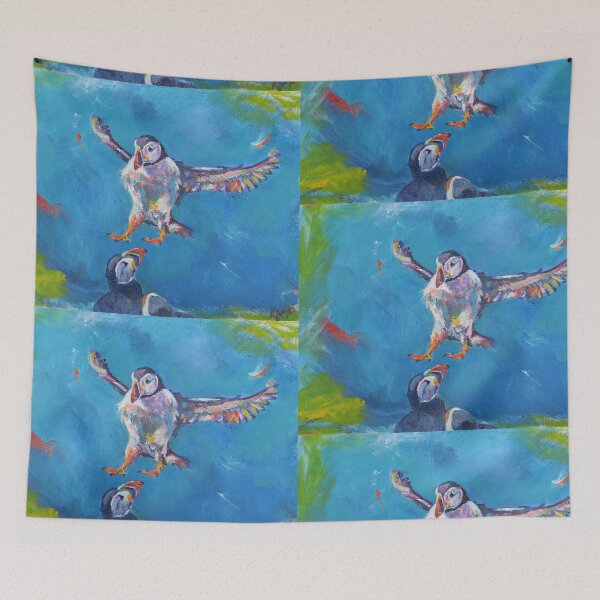 Item preview, Puffin trying to land designed and sold by Karin McCombe Jones.