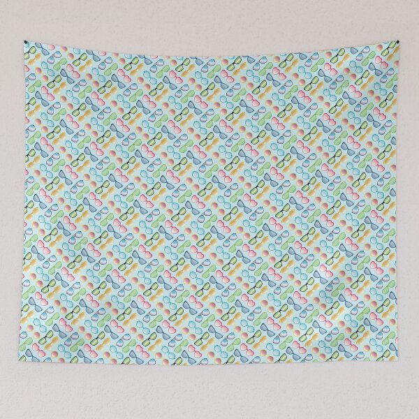 Item preview, Summer Sunglasses Pattern, Pale Blue Background designed and sold by brittlouise.