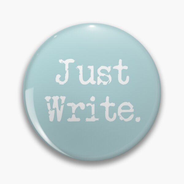 Item preview, Just Write. Vertical White Type Sea Green designed and sold by TeaRoseWriter.