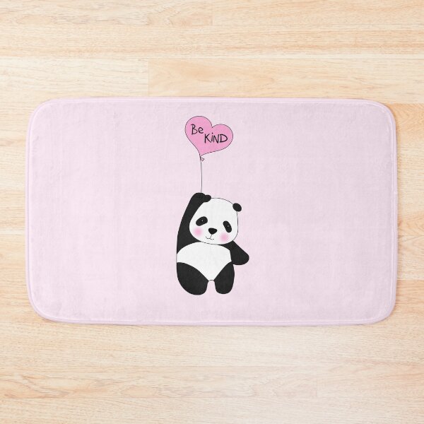 Item preview, Be Kind Cute Panda With Pink Heart Balloon designed and sold by WildHoneyDesign.