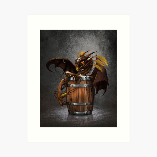Dark Beer Dragon Art Print