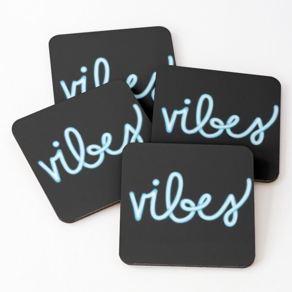 Item preview, "Vibes" Blue Neon Sign art designed and sold by Anna L.