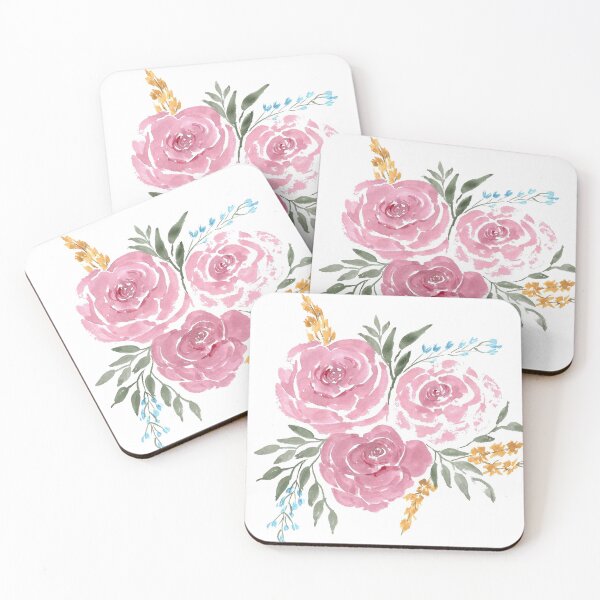 Item preview, Hand painted rose flower, light colored flower designed and sold by Pragatee.