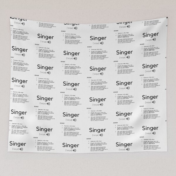 Item preview, Definition of a singer designed and sold by Artistrator.