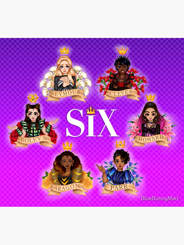 "Six The Musical Queens" Sticker for Sale by BlueBunnyMari Redbubble