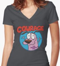 Courage Icon Women's Fitted V-Neck T-Shirt