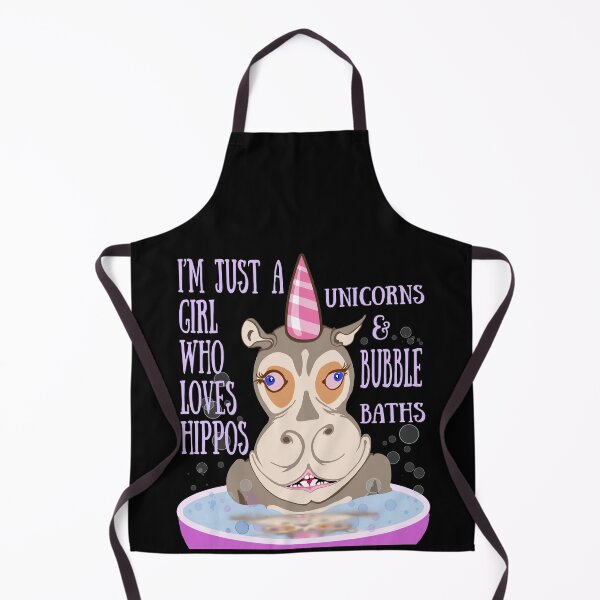 Item preview, I'm Just a Girl Who Loves Hippos Unicorns & Bubble Baths designed and sold by Lighvision.
