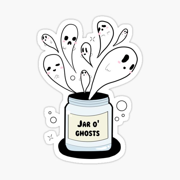 Jar O' Ghosts Sticker