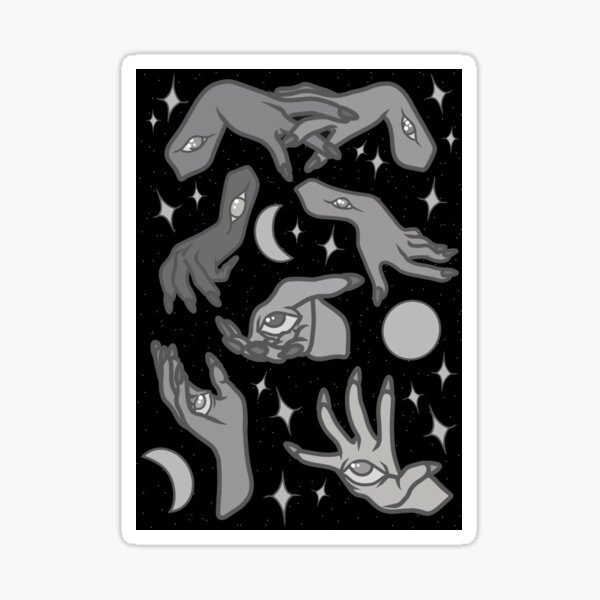 Eternal Hands in B&W Sticker