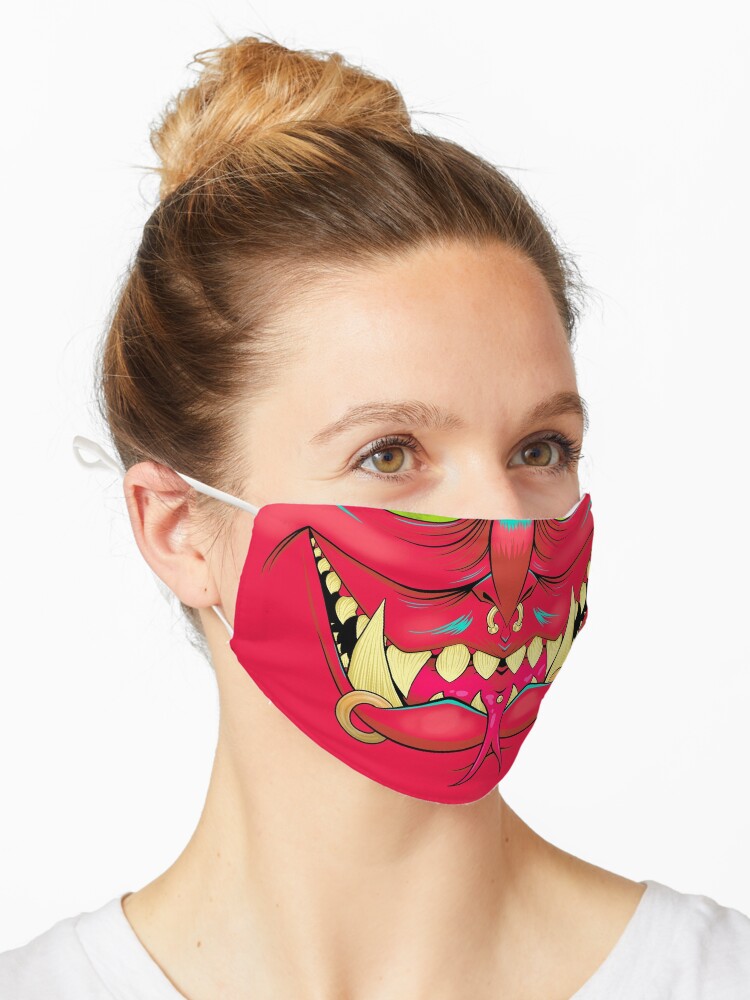 red smile mask