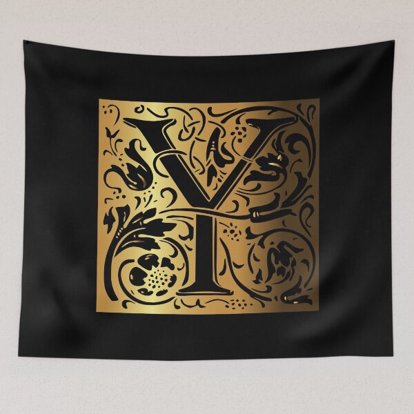 Item preview, The Letter Y Beautiful floral bouquet golden design With Amazing Ornament  designed and sold by yacine12353.