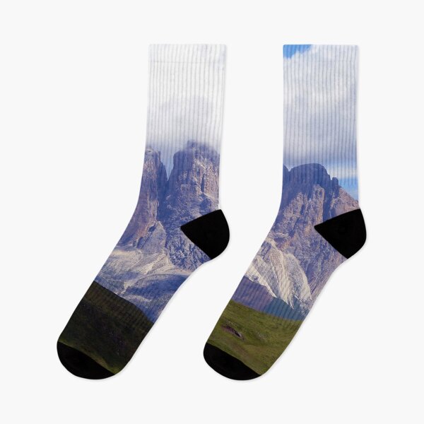Item preview, Cloudy Mountain Peaks Alpine Landscape designed and sold by Anna Lemos.