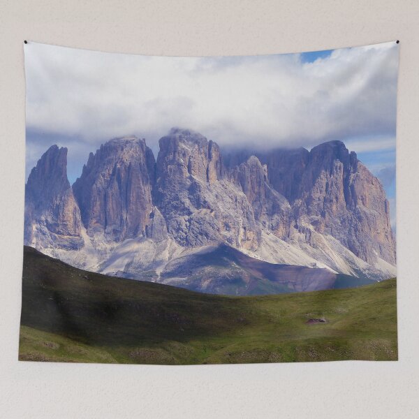 Item preview, Cloudy Mountain Peaks Alpine Landscape designed and sold by Anna Lemos.